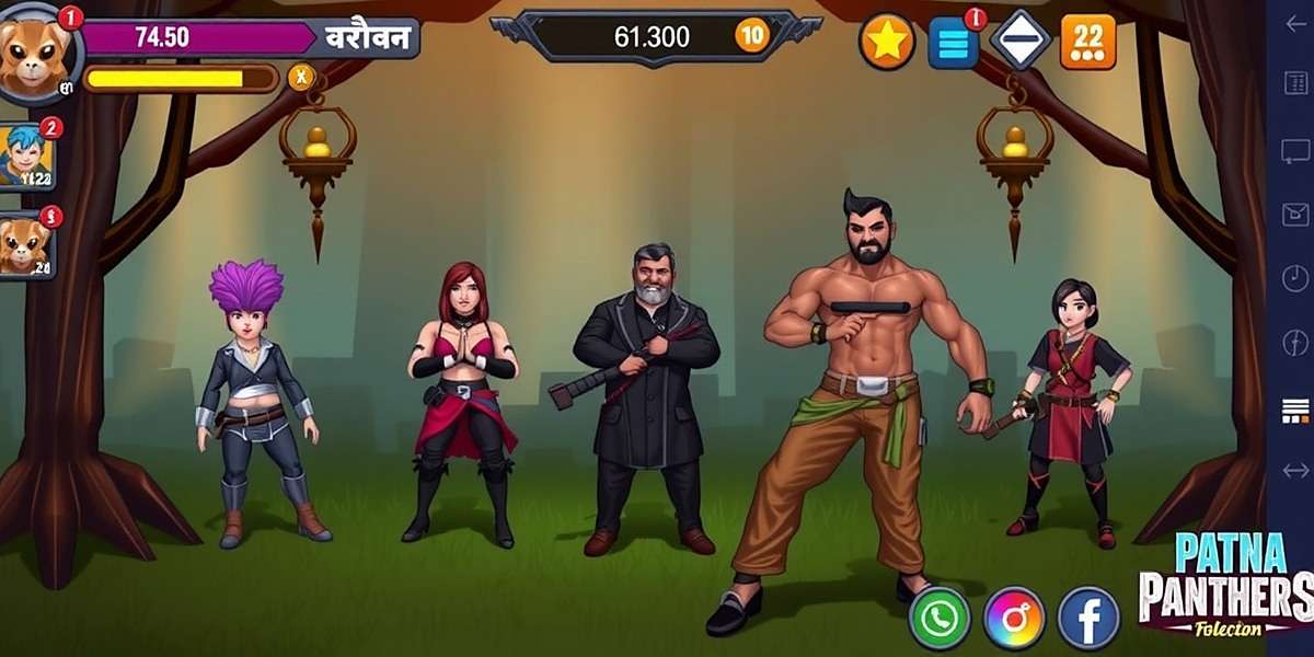 Patna Panthers Character Selection Screen Patna Panthers gameplay showing character selection screen with various Bihari characters