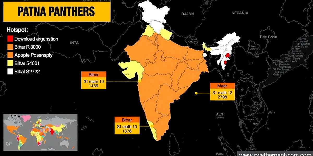 Patna Panthers Download Distribution Across India Map of India highlighting Patna Panthers download hotspots with highest concentration in Bihar and surrounding states